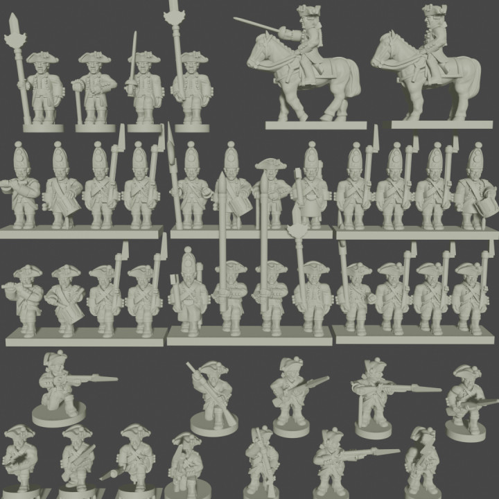 6-15mm SYW Saxon Infantry - Fusiliers & Grenadiers (SYW-SA-1)