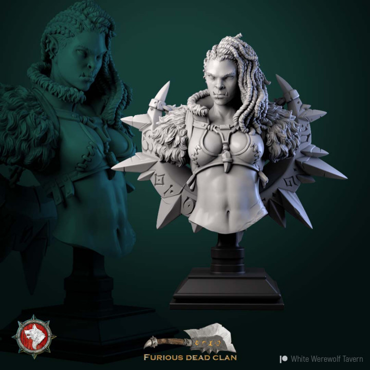 Gashnakh orc assassin bust pre-supported image