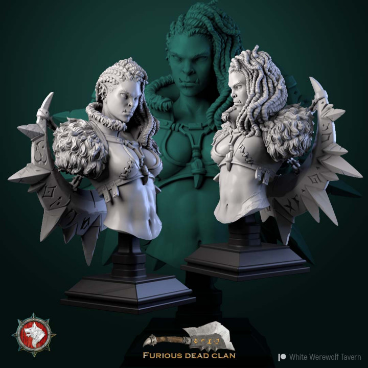 Gashnakh orc assassin bust pre-supported