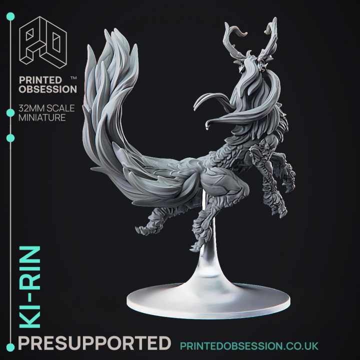 Ki Rin - Celestial Beast - PRESUPPORTED - 32mm scale image