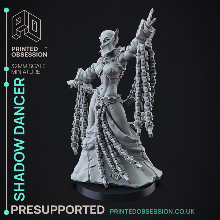 Shadow Dancer - Drow Elf - PRESUPPORTED - 32mm scale