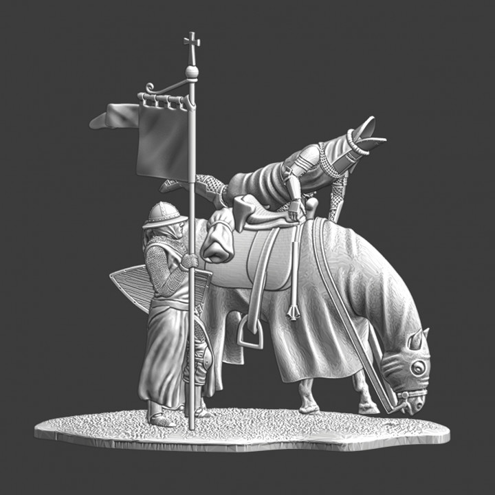 Medieval Command set - Bishop mounting his horse image