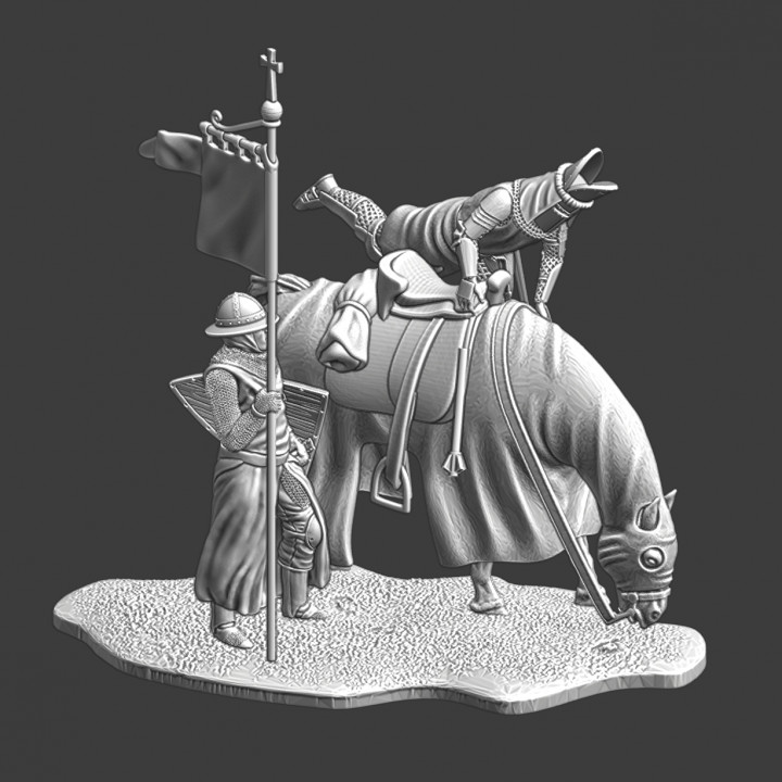 Medieval Command set - Bishop mounting his horse image