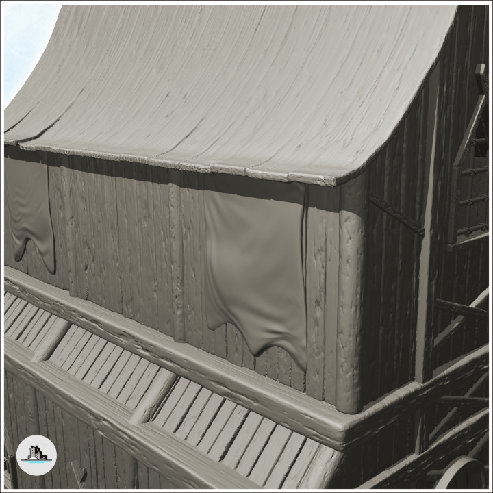 Viking armory with stone platform and columns (3) - Alkemy Lord of the Rings War of the Rose Warcrow Saga