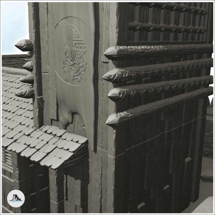 Large Viking palace with large tower and storage annex (7) - Alkemy Lord of the Rings War of the Rose Warcrow Saga