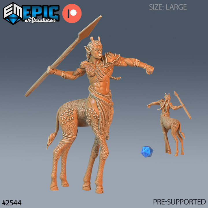 Giraffe Centaur Spear / African Tribe Warrior / Utopian Cavalry / Wild Animal Human Hybrid image