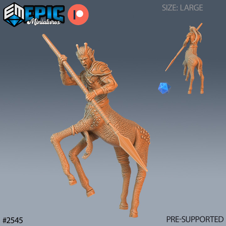 Giraffe Centaur Set / African Tribe Warrior / Utopian Cavalry / Wild Animal Human Hybrid image