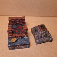 Picture of print of Blacksmith Forge, Anvil, and Grindstone - Everyday Folk