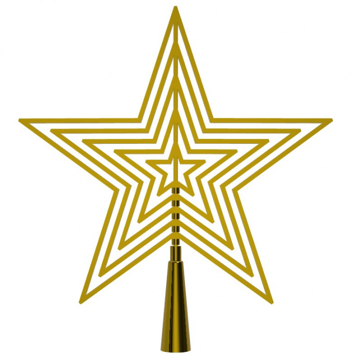 3D Printable Christmas Tree Star by Thin Air 3D