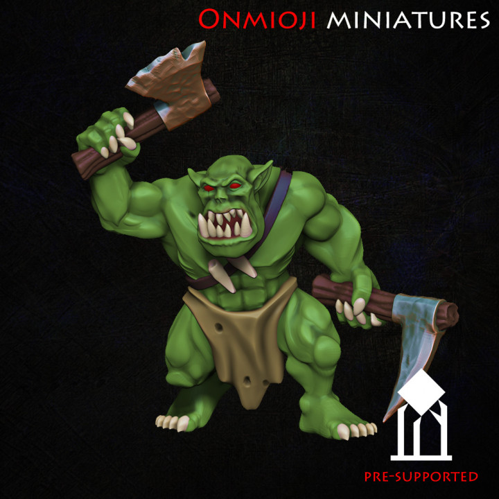 Ork warrior with pick and axe