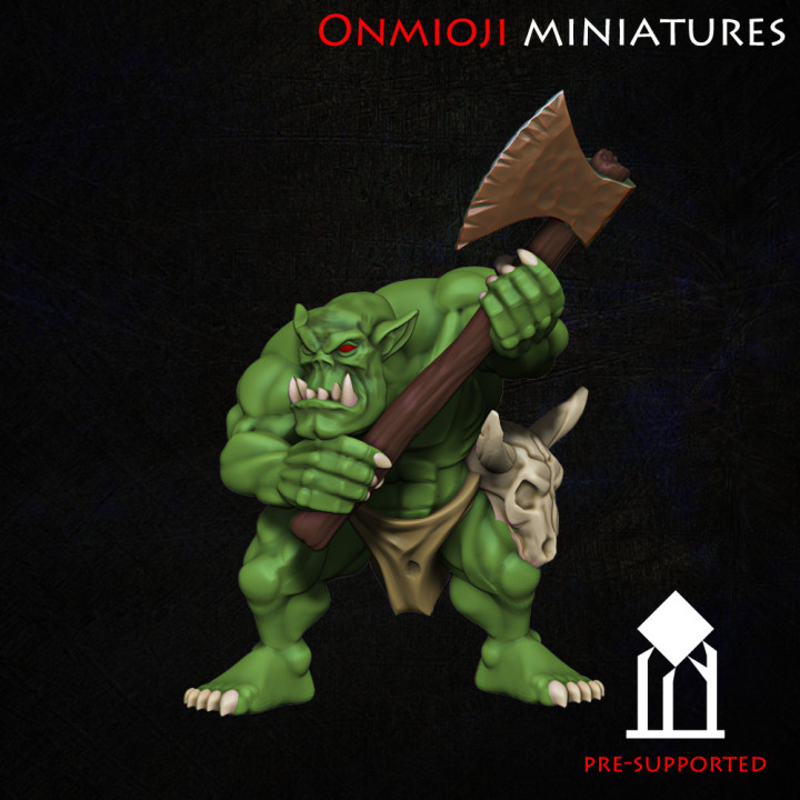 Ork warrior with two-handed axe image