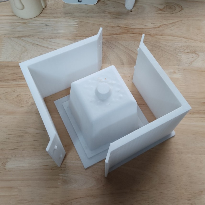 Concrete pot mold _ cube