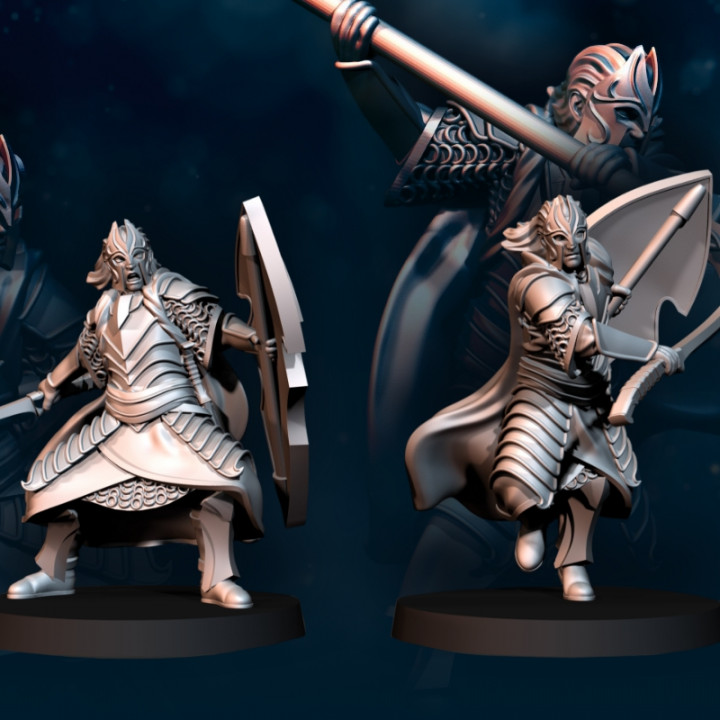 6x Bloody Elf King Guard | Bloody Elves | Davale Games | Fantasy image