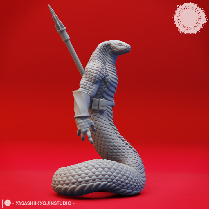 Yuan-Ti Halberd - Tabletop Miniature (Pre-Supported) image
