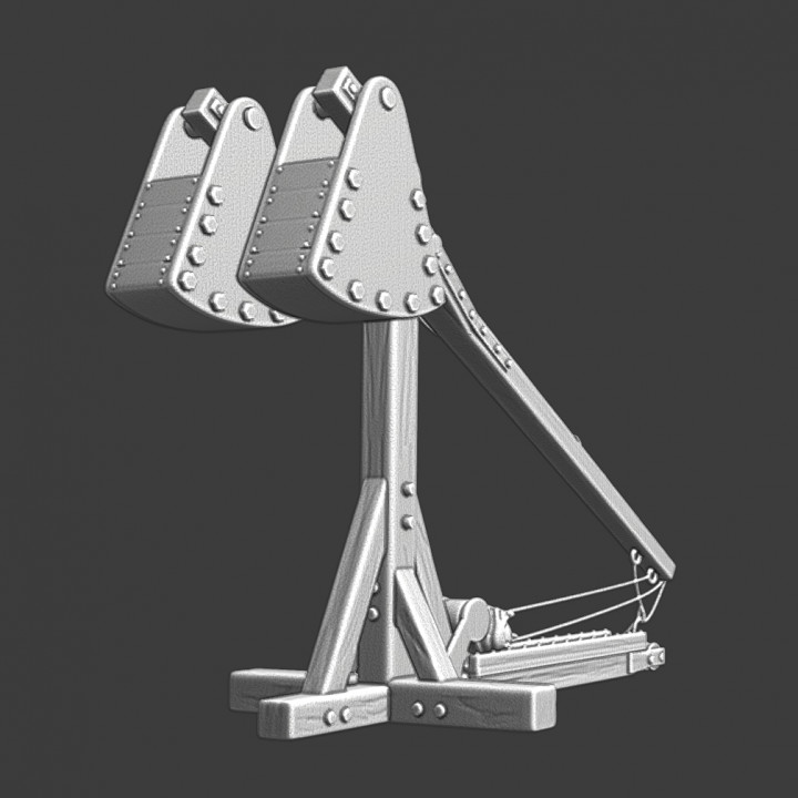 Medieval two-weight catapult image