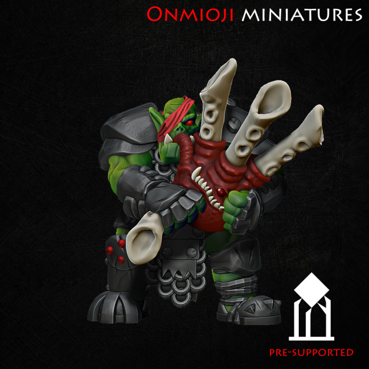 Ork heavy warrior with bagpipe