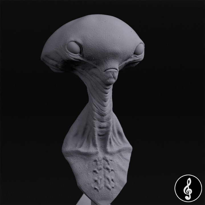 Free Alien Bust 100mm - George Pre-Supported image
