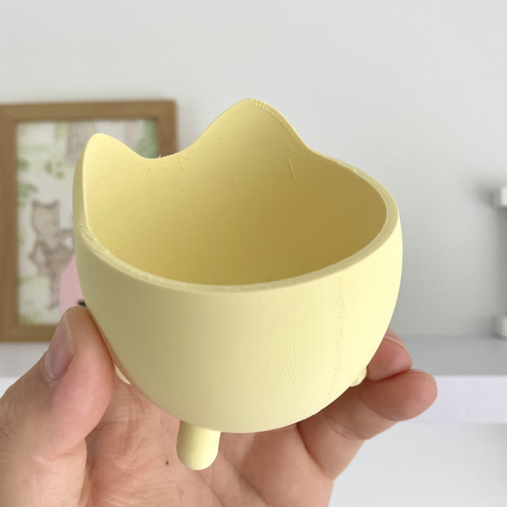 Cute Kitten Planter - Easy Print image