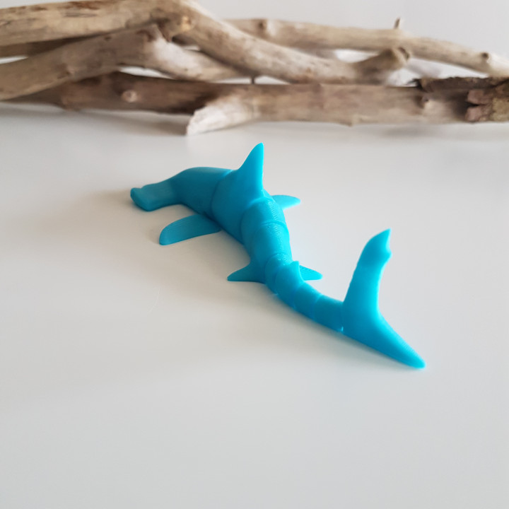 3d Printable Hammerhead Shark Flexi By Boby Green Creations