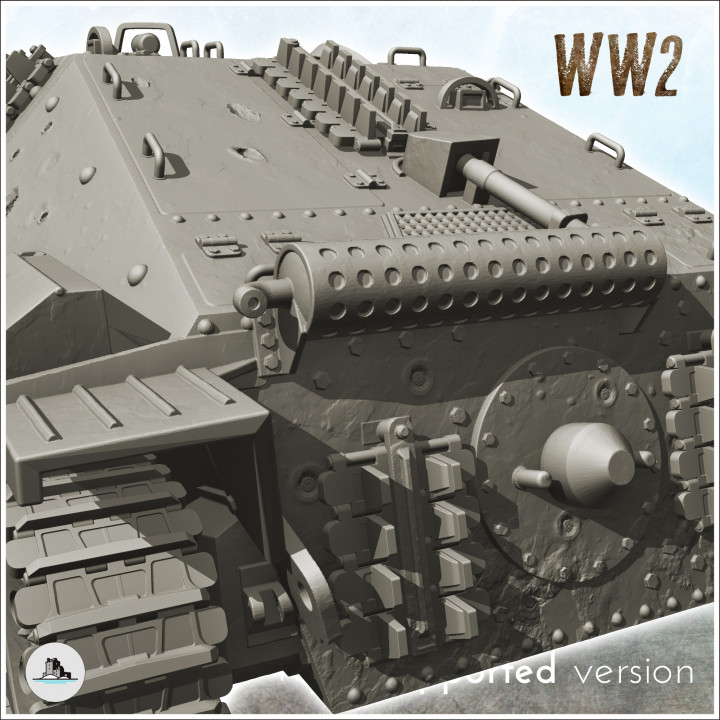 Jagdpanzer 38(t) Hetzer (with combat damages) - WW2 German Flames of War Bolt Action Command Blitzgrieg image