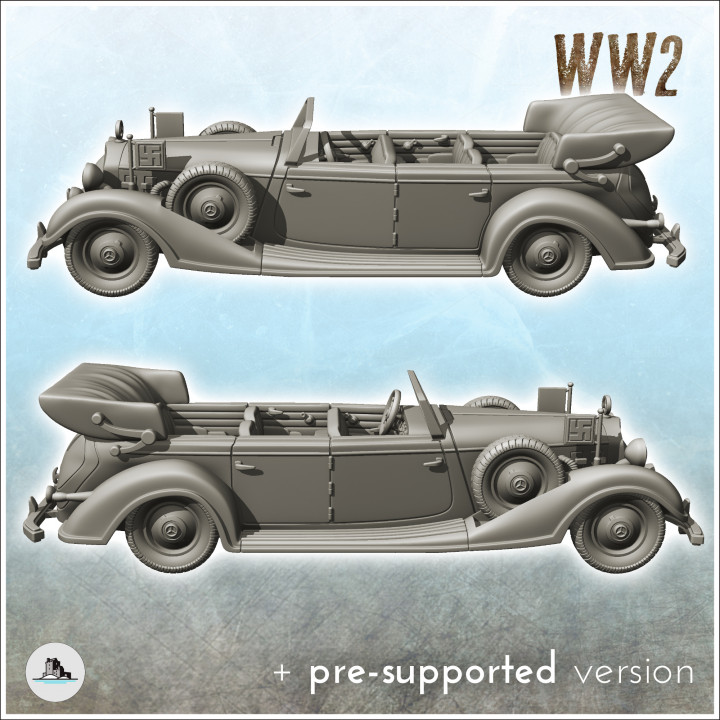 Mercedes-Benz 770 '' Großer Mercedes '' - WW2 German Flames of War Bolt Action Command Blitzgrieg image