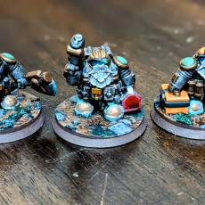 Picture of print of Goliath Consortium Guildmasters & Guildpriests (6-8mm)