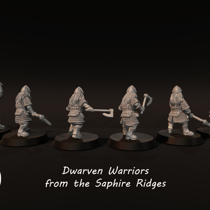 Dwarves of the Saphire Ridges Dwarf Warriors with Axes