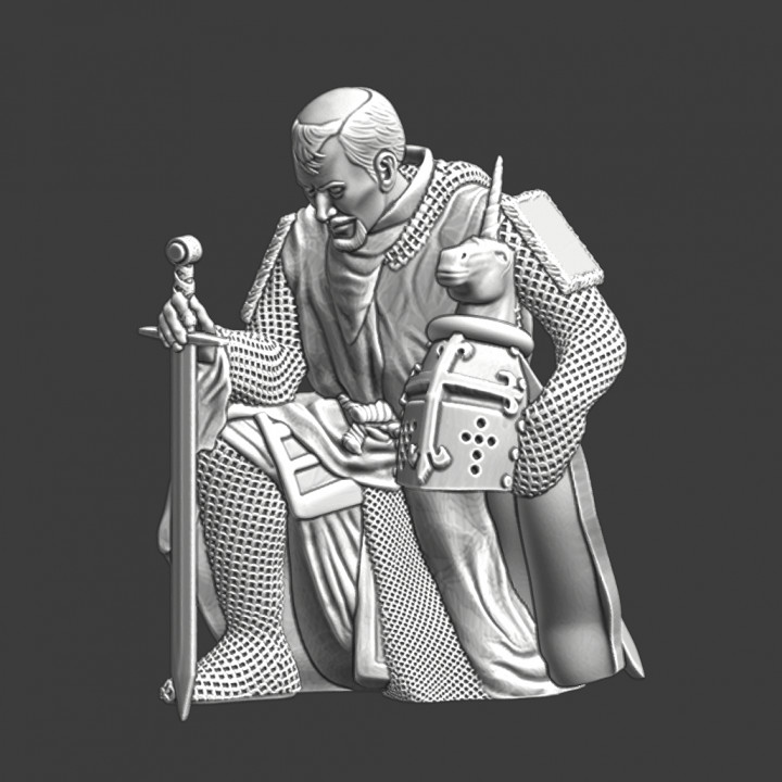 Medieval Knight - Lord of the Unicorn praying image