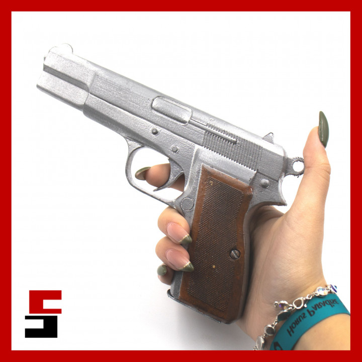 Pistol Browning Hi-Power Prop practice fake training gun image