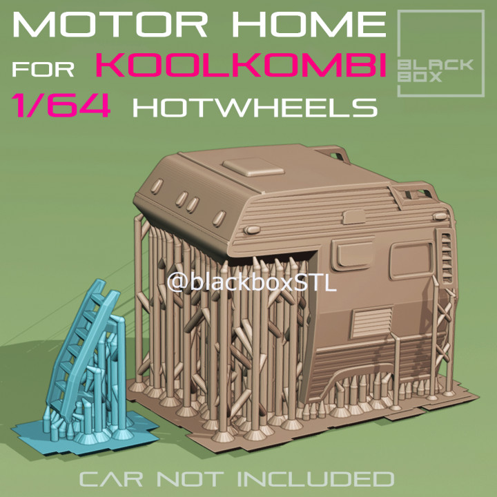 MOTOR HOME ADDON FOR KOOLKOMBI HOTWHEELS 1/64 image