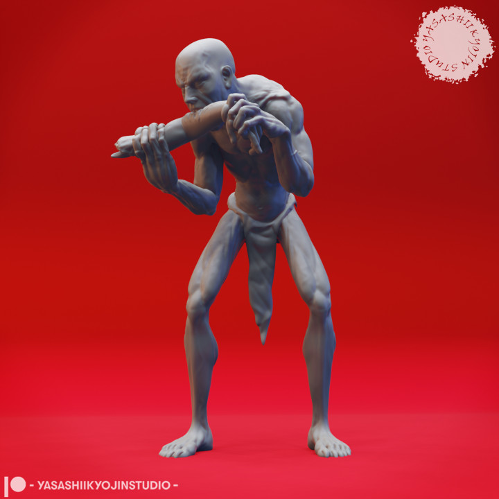 Hungry Ghoul - Tabletop Miniature (Pre-Supported) image