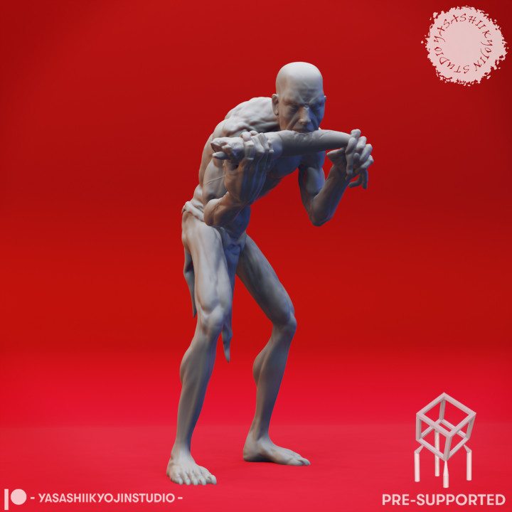 Hungry Ghoul - Tabletop Miniature (Pre-Supported) image