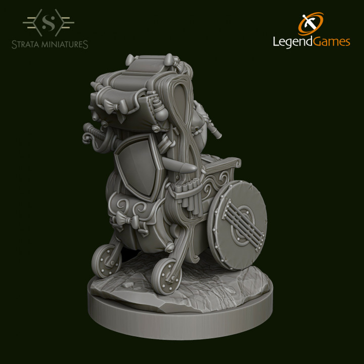 Dungeons and Diversity Elf Bard Wheelchair figure from Strata Miniatures image