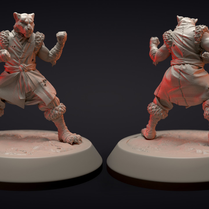 Panther-headed monk miniature