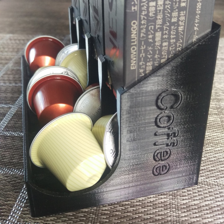 3D Printable Coffe Pod Dispenser For 4x Nespresso Sleeves by IK3D