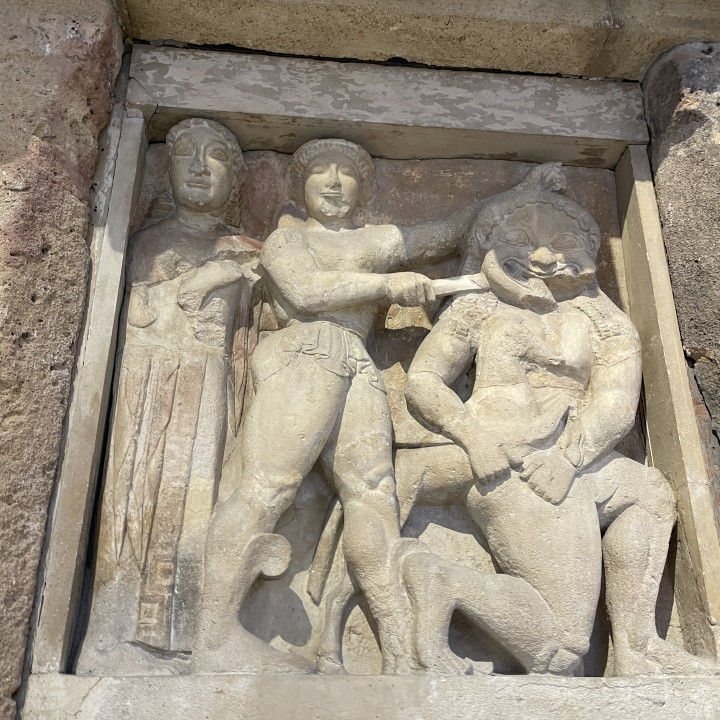 Perseus and Medusa Metope from Temple C at Selinus