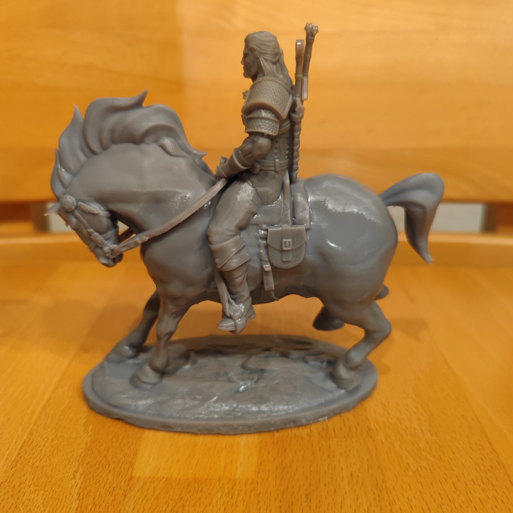 Geralt of Rivia the Witcher on Horseback