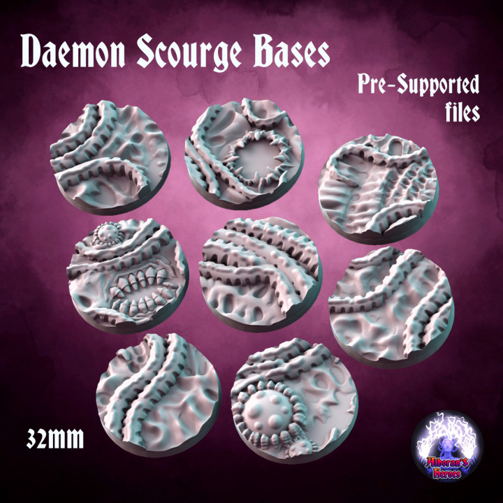 Daemon Scourge Bases - 32mm