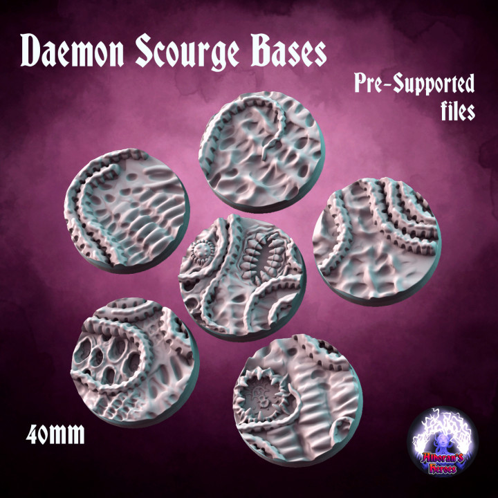 Daemon Scourge Bases - 40mm