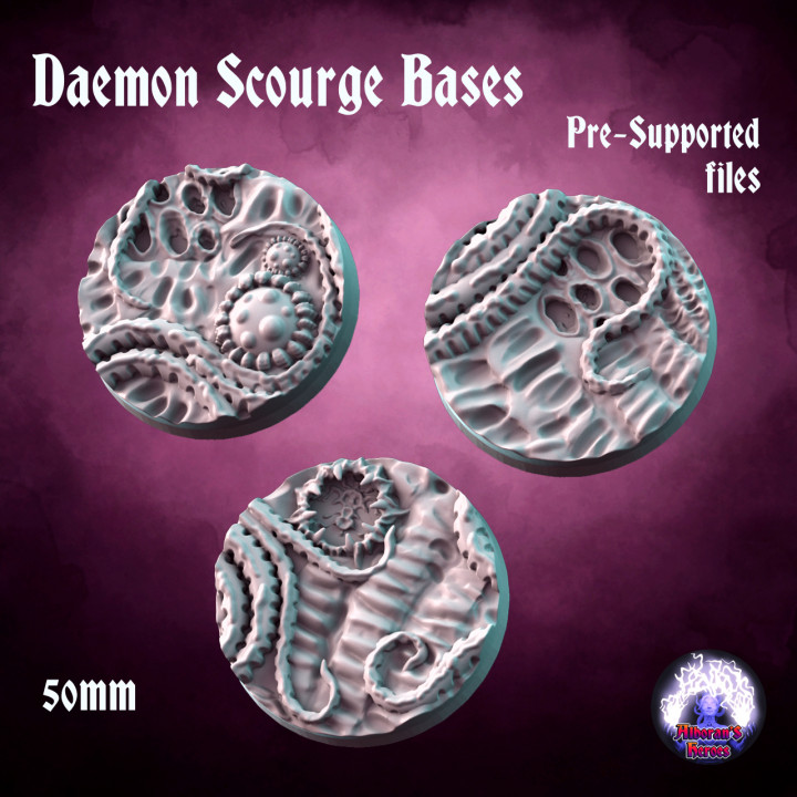 Daemon Scourge Bases - 50mm