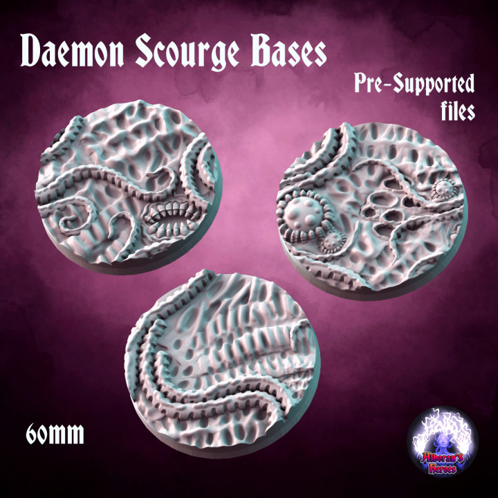 Daemon Scourge Bases - 60mm