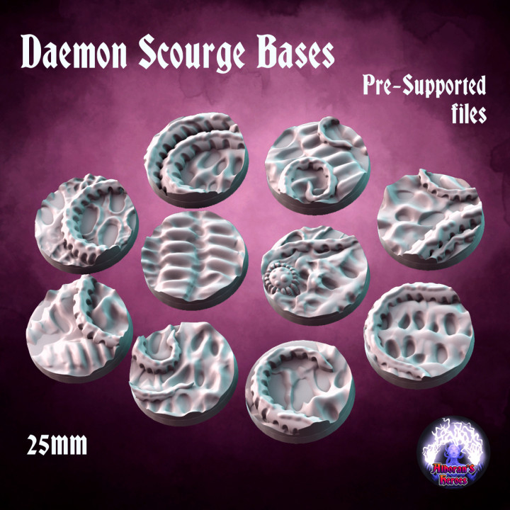 Daemon Scourge Bases - 25mm