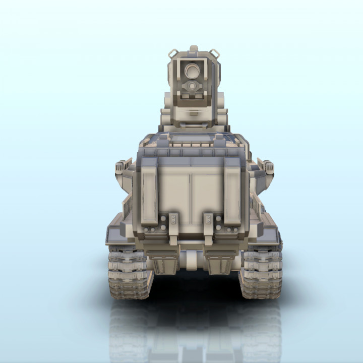 3D Printable Sci-Fi truck with tracks and laser turret (13 ...