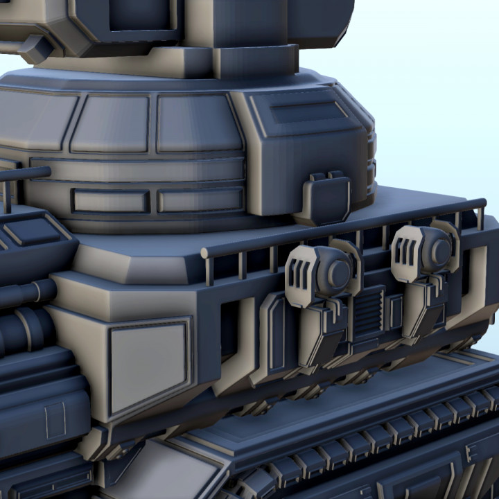 3D Printable Sci-Fi truck with tracks and laser turret (13 ...