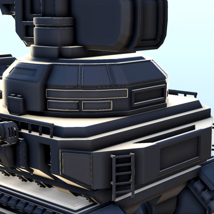 3D Printable Sci-Fi truck with tracks and laser turret (13 ...