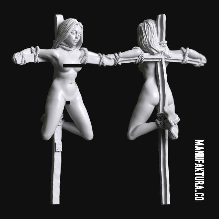 Sub Series 47b - Naked & Bound Female Prisoner Slave