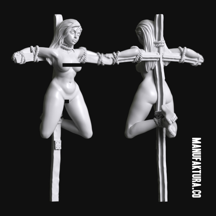 Sub Series 48b - Naked & Bound Female Prisoner Slave