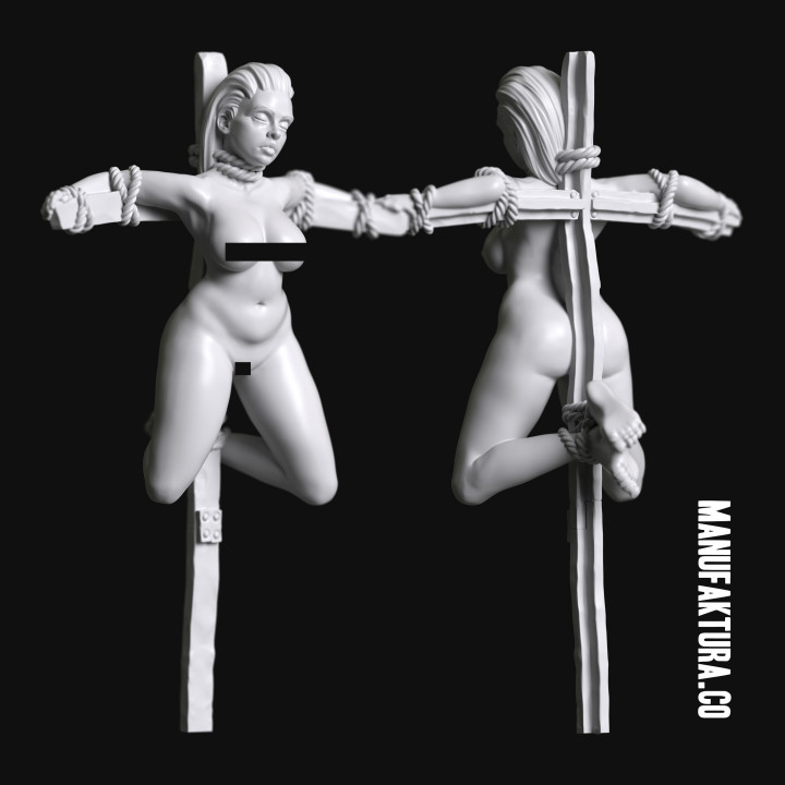 Sub Series 49b - Naked & Bound Female Prisoner Slave