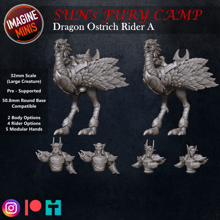 Sun's Fury Camp - Dragon Ostrich Riders A image
