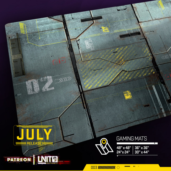 Cyberpunk Warehouse - multi-format gaming mat image